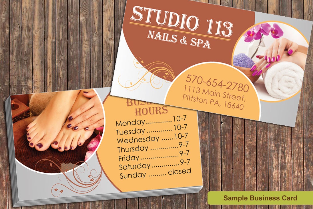 Nail Salon Business Cards - Etsy Nail Salon Business Cards - Etsy