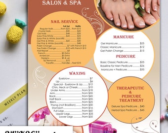 Nail Salon Price List Design Only) Nail Salon Price List Design Only)
