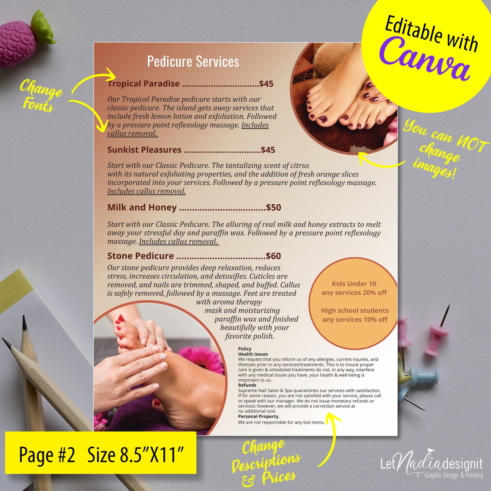 2page Pedicure Menu Template Nail Salon Price List Etsy 2page Pedicure Menu Template Nail Salon Price List Etsy