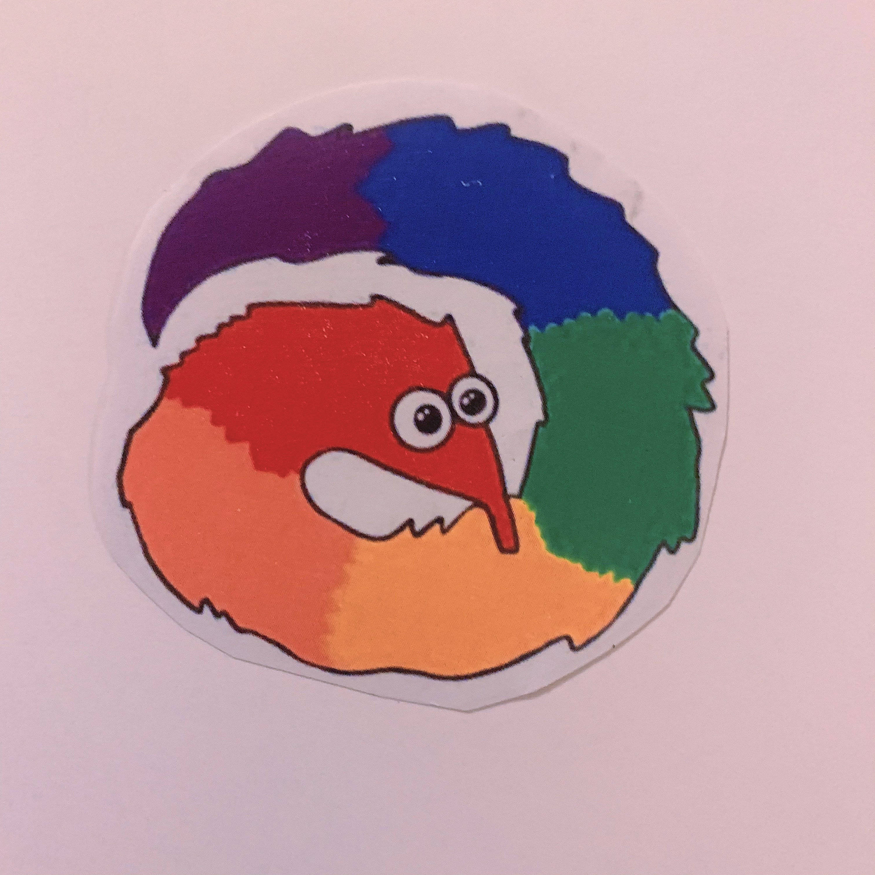 3x3 Rainbow Worm on a String Sticker | Etsy
