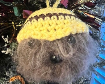 Wendell Porcupine crochet ornament