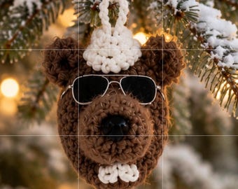 Chuck Stoat Inspired Crochet Ornament