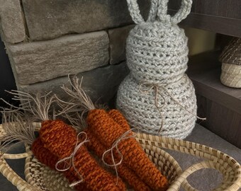 Rustic Crochet Carrots