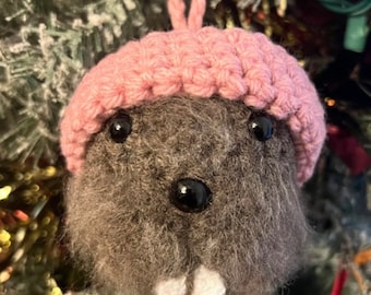 Harvey Beaver crochet ornament