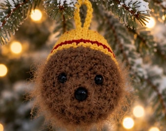 Charlie Muskrat Inspired Crochet Ornament