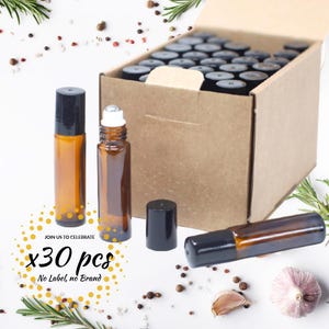 30x pieces, Unlabelled Roll-On Essential Oil Blends, health, beauty, aromatherapy, pocket size, worry, cheer, sleep, natural