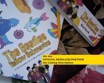 Xtra Beautiful The Beatles Yellow Submarine Notebook, Planner, Paperbook, Vinyl Music Collection or Discography notes, writings, gift, rock