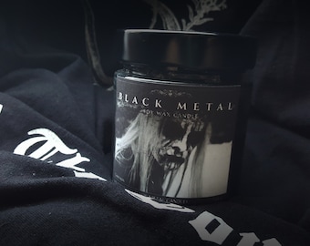 Black Metal: MISANTHROPE Black Metal Candle de Pessimist - Handmade Soy Wax Candle, Kvitrafn, Gorgoroth, Wardruna, Corpse paint, dunkelheit