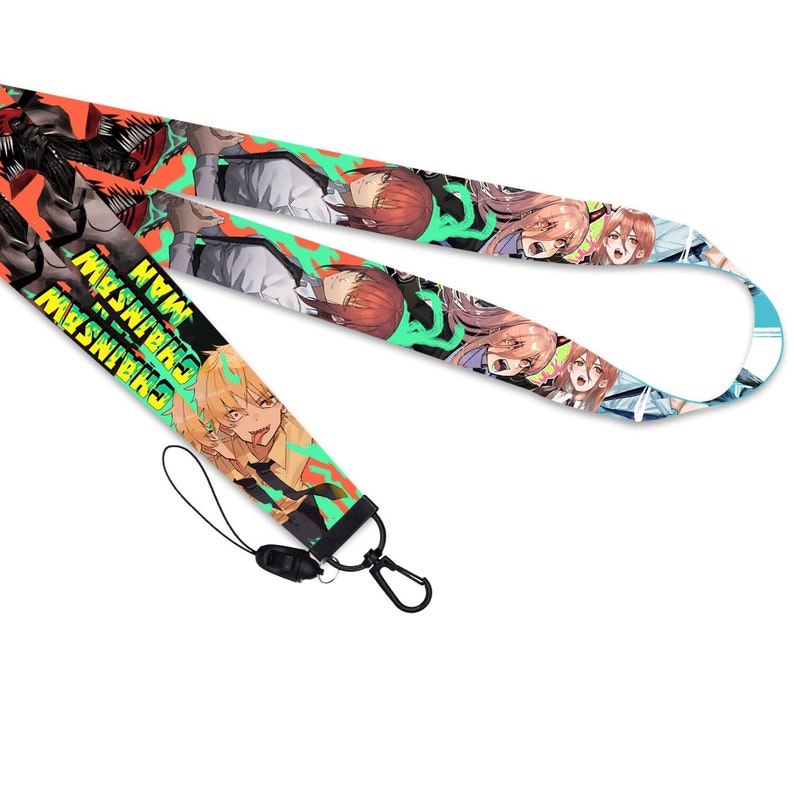 CHAINSAW MAN Lanyard Sleutelhouder badge houder Ketting Etsy Nederland