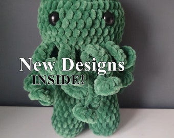 CTHULHU Peluche faite main, HP Lovecraft, horreur, littérature, vert, mignon, cadeau d'horreur, cadeau de lecture de littérature