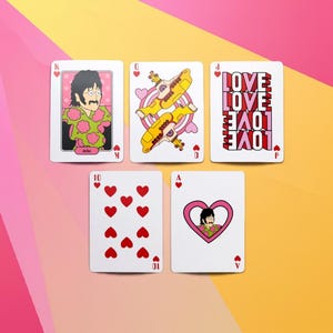 Los Beatles, Yellow Submarine, Naipes, Cartas de póker, Yesterday, Recuerdos, Oficial, Yoko Ono, John Lennon, McCartney, Música rock