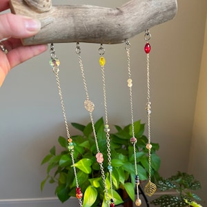 Beaded Driftwood Sun catcher, window hanging decoration, boho design , handmade gifts, Galveston driftwood