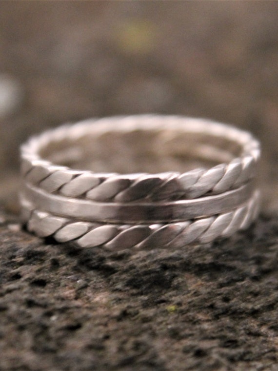 Sterling Silver Ring Band Soldered Stacking Rings Wedding Etsy