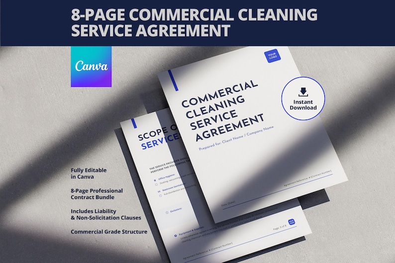 Cleaning Contract Template | Commercial Cleaning Service Agreement | 8 ...