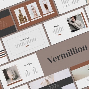 Brown and Black Elegant Home Decoration and Interior Design Presentation Template for PowerPoint and Keynote with Minimalist Design