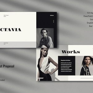 Proposition de projet minimaliste et élégante - Proposition d'entreprise, proposition de marque, présentation de mode, pitch deck, vêtements, image de marque, copie de texte réel