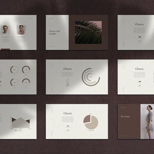 Earthy Fashion Company Profile Presentation Template for PowerPoint and Keynote with Neutral Colors image 9