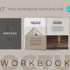 Noctua Workbook Template for Canva - Ebook template. Q&A, Quiz, Checklist, Cheatsheet, Resource Library, Assessment, Opt-in Freebie.