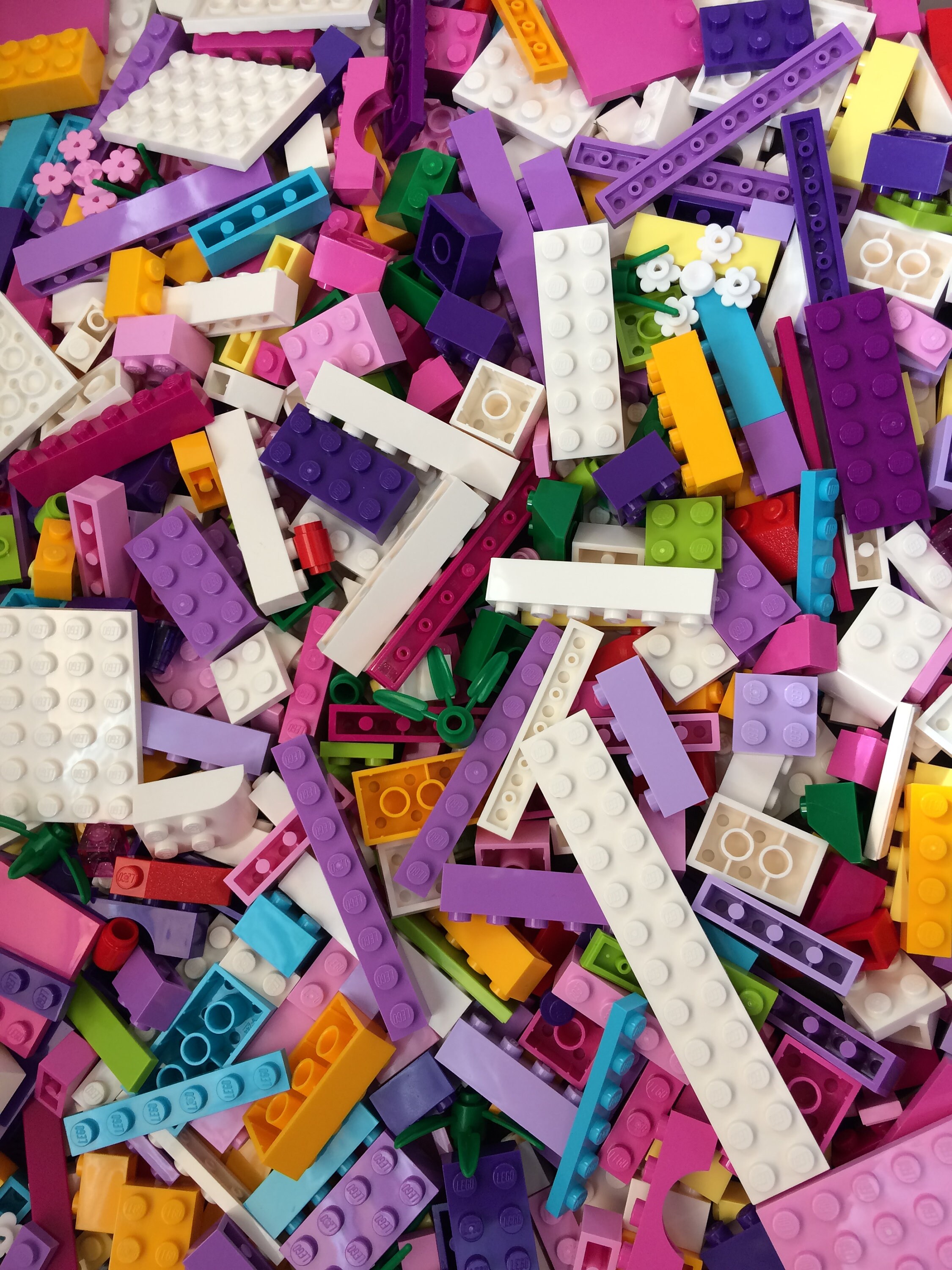 multiple lots total 25 pieces Lego dark pink bricks 1x4