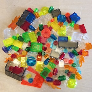 LEGO TRANSLUCENT PARTS Lot 135 Pcs1x1 1x2 1x4 Bricks Plates Slopes