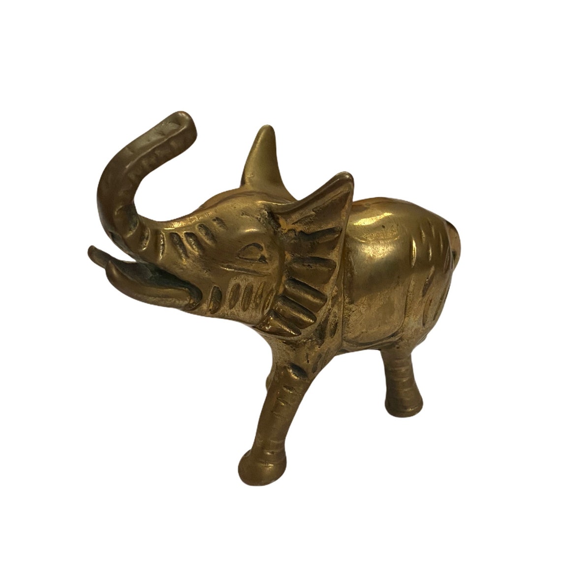 Vintage Brass Elephant Figurine Brass Animals Vintage Brass Etsy