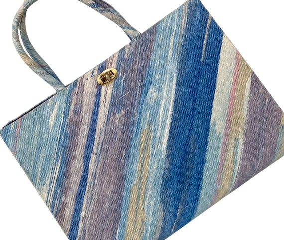 Vintage Margaret Smith Brushstroke Cotton Tote, V… - image 1