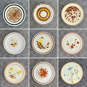 Vintage Stoneware Plates, Mismatched Stoneware Plate, Floral Dinner Plate, Vintage Dishes, Choose a Stoneware Plate UPDATED 8/12