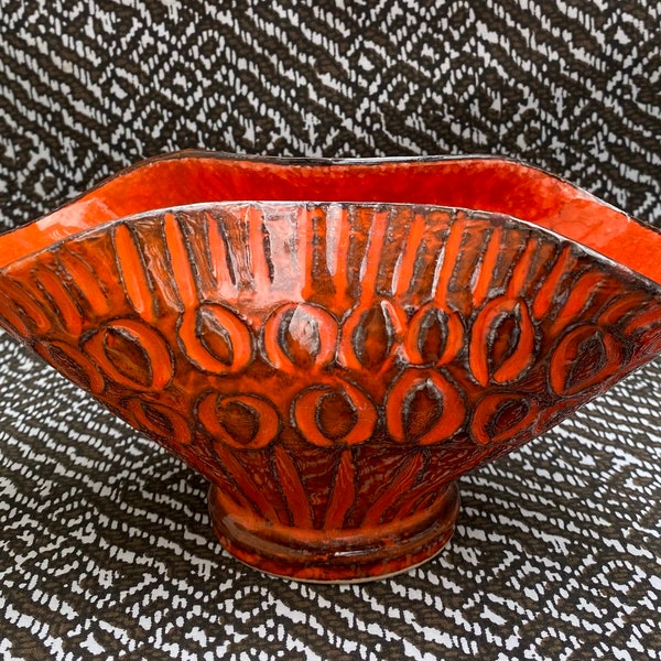 Mid Century Bitossi Small Planter, Ceramic Vase, Italian Pottery, Rustic Planter, Rustic Pottery, Textured Vase, Bitossi Italy, Boho Pottery