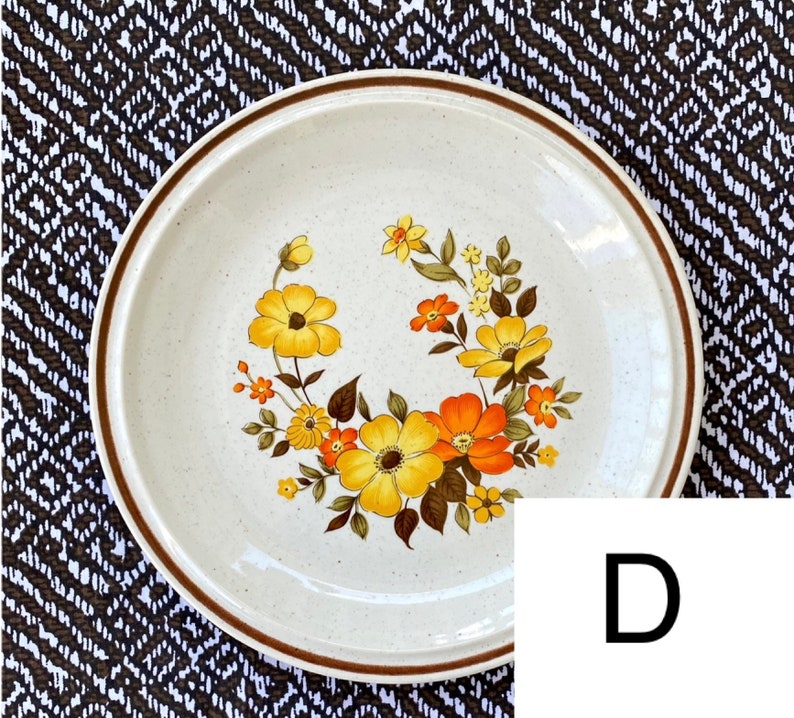 Mismatched Stoneware Salad Plates Vintage Stoneware Plates Etsy