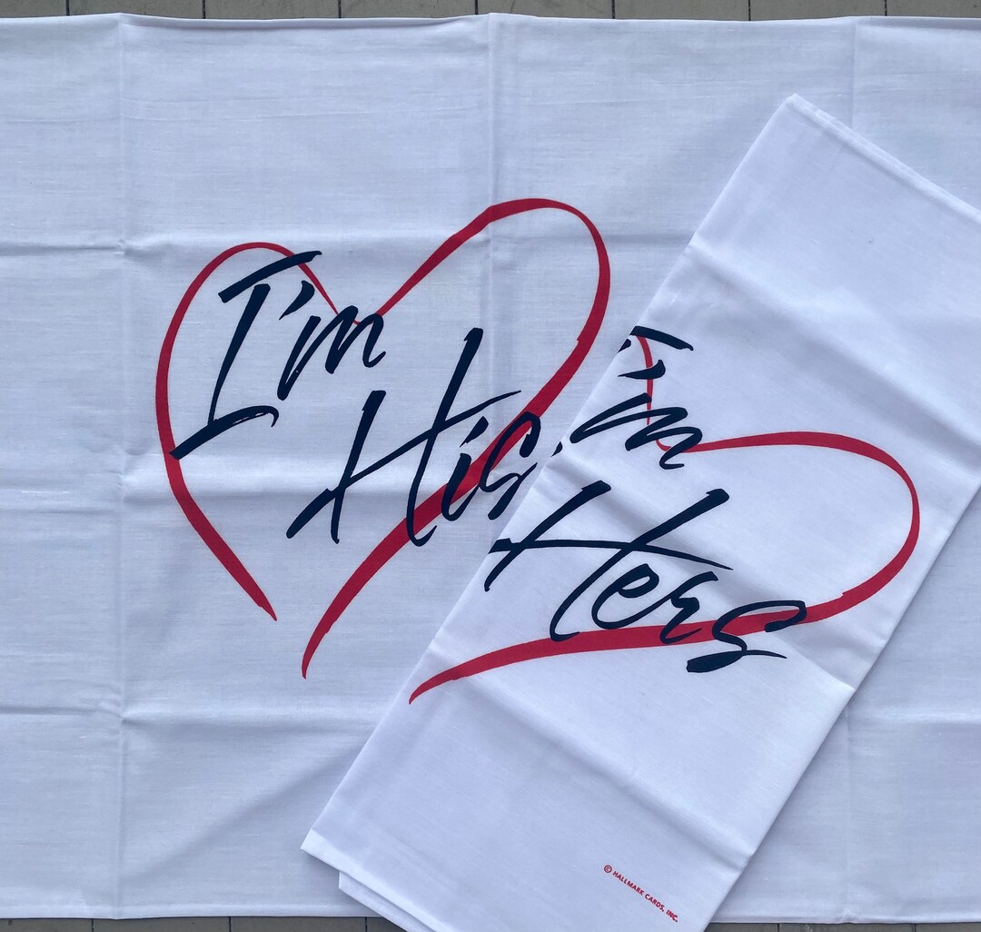 Vintage Hallmark His and Hers Pillowcases Vintage - Etsy