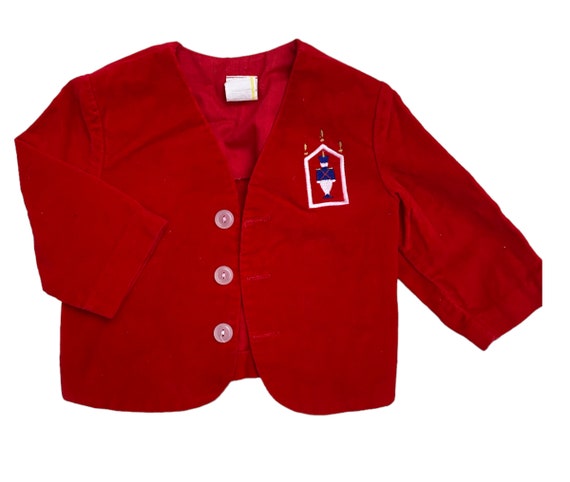 Boys Red Velvet Toy Solider Jacket, Toddler Boys … - image 4