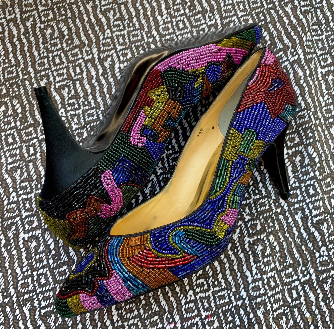 caparros beaded shoes