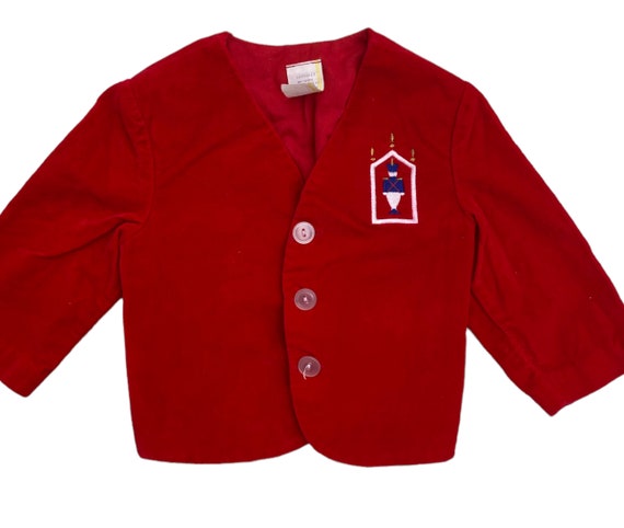 Boys Red Velvet Toy Solider Jacket, Toddler Boys … - image 3