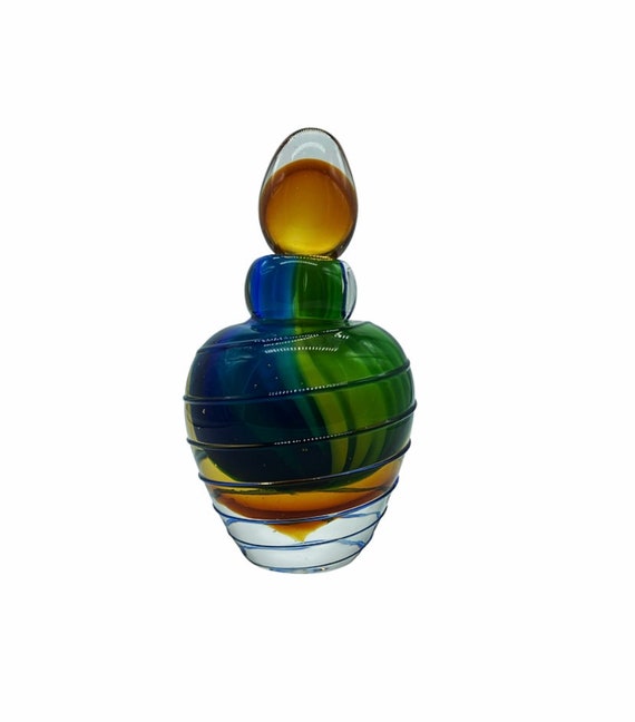 Murano Glass Blown Glass Colorful Perfume Bottle