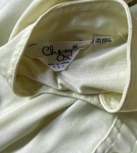 流行り の ブランド - 2024年おすすめのアイテム満載 Vintage Chez Ox Lemon-lime Long Sleeved Pleated Loose Blouse シャツ/ブラウス(長袖/七分)