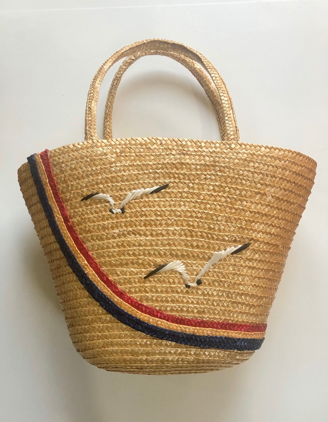 Vintage Straw Handbag 1960's Etsy