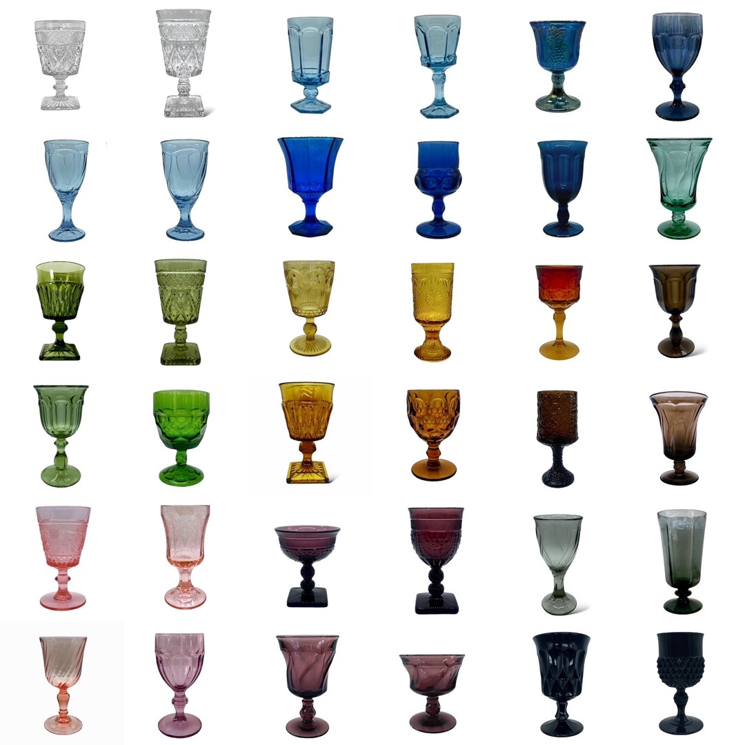 UPDATED 03/16 Vintage Wine Glass, Wine Glass, Vintage Glassware, Boho