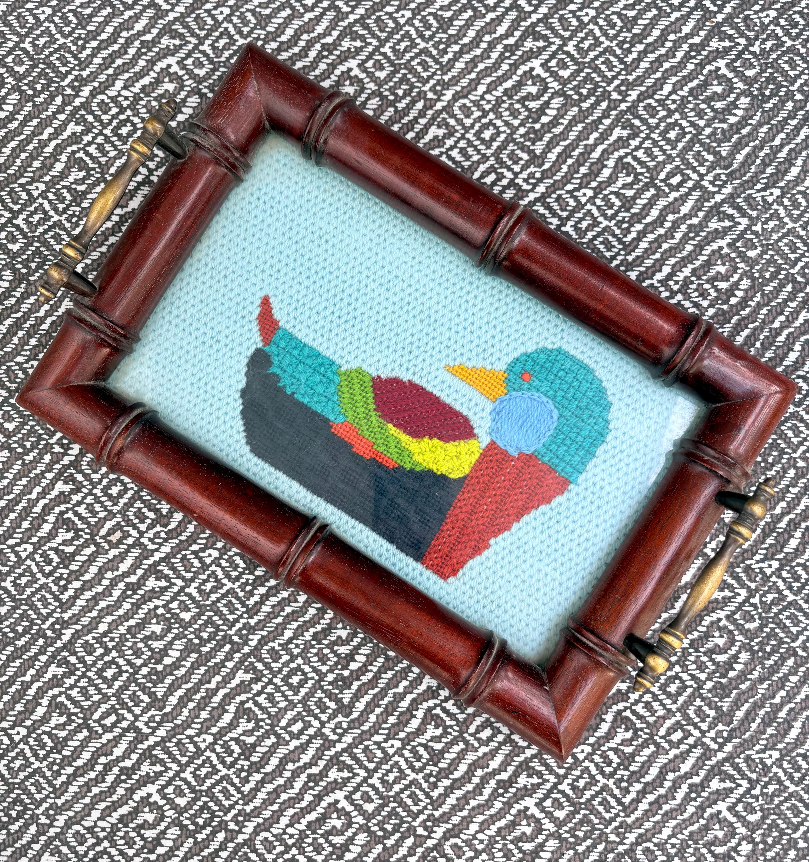 ヨーロッパアート　額縁セット　NEEDLEPOINT Vintage Vintage Floral Needlepoint Framed 16