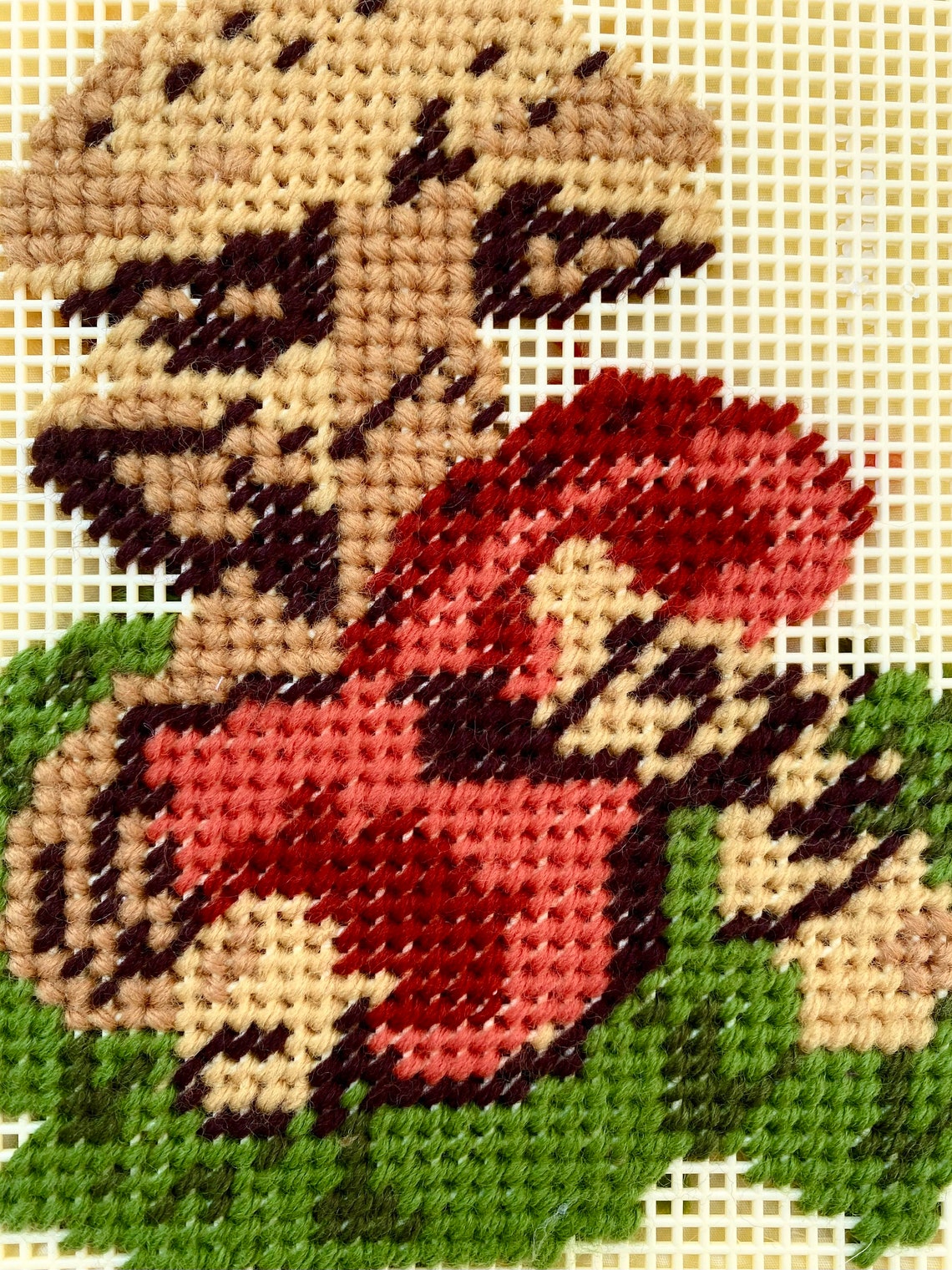 3 Vintage Mushroom Needlepoint Placemats Vintage Placemats Etsy