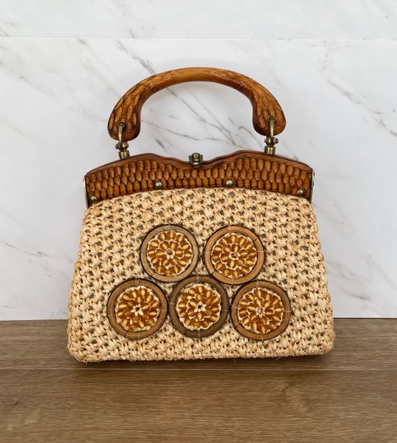 Buy Crochet Bag Pattern With Wood Handle, Handbag, Diy, Granny, Square, Easy,  Cotton, Yarn, Colorful, Pastel, Unique Design, Handmade Online in India -  Etsy