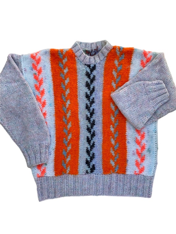 Vintage Women's Hand Knitted Sweater M/L, Beautifu