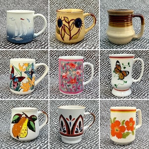 Vintage Coffee Mug – Choose One Retro Mid Century Ceramic Cup – Collectible Drinkware  1960&#39;s-70&#39;s Kitchen Decor Updated Selection 8/24