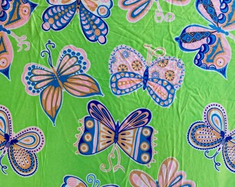 Coupon fabric girl 50 x 70 cm butterflies