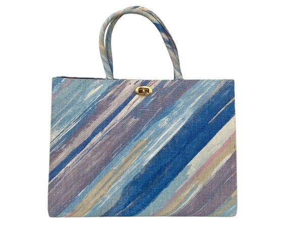 Vintage Margaret Smith Brushstroke Cotton Tote, V… - image 2