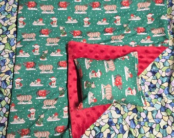 Bearded dragon blanket holiday pigs