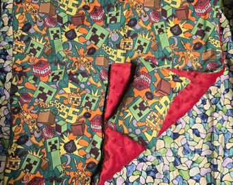 Bearded dragon blanket set Minecraft inspired