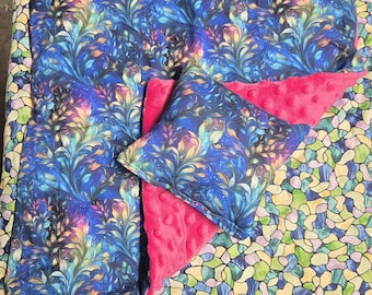 Juego de mantas con diseño de dragón barbudo. Enredaderas mágicas.