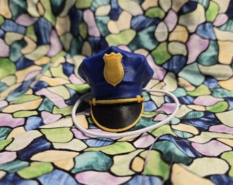 Bearded dragon policeman hat