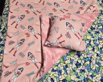 Bearded dragon blanket set girl power