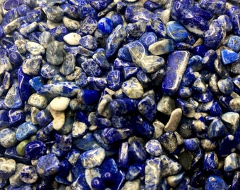50g - Lapis Lazuli Chips, Tumbled Lapis Lazuli Chips